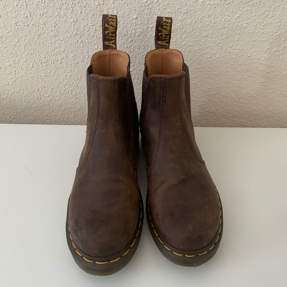 SOLD 2976 Crazy House Chelsea Doc Marten Brown Boots W9/M7